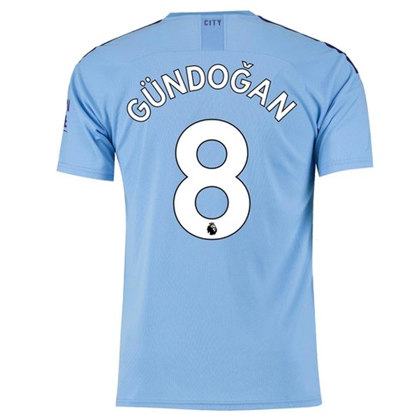 Camiseta Manchester City NO.8 Gundogan 1ª Kit 2019 2020 Azul